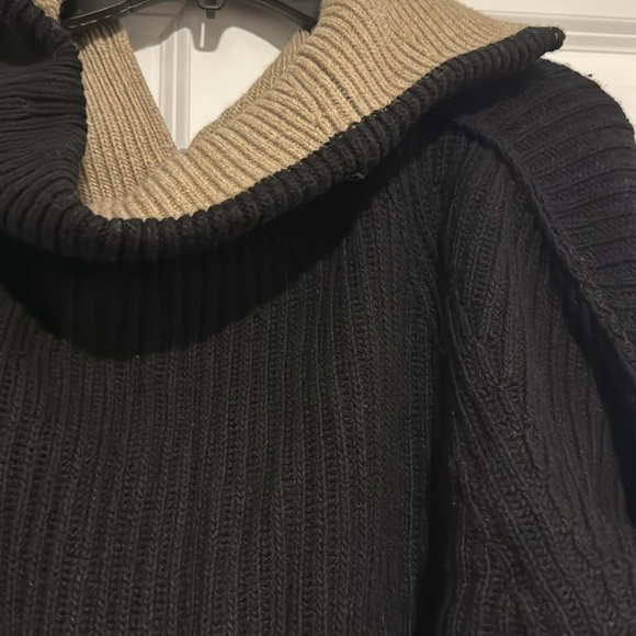 AS IS! NWT! Banana Republic Black Oversized Half-Zip Sweater - Size Large - Picture 9 of 14